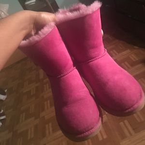 Pink Short Bailey Button Uggs